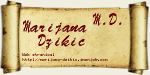 Marijana Džikić vizit kartica